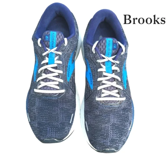 Brooks Adrenaline 21 Athletic Running Tennis Shoe Sneaker Black Gray Blue Men 11 - Picture 6 of 11